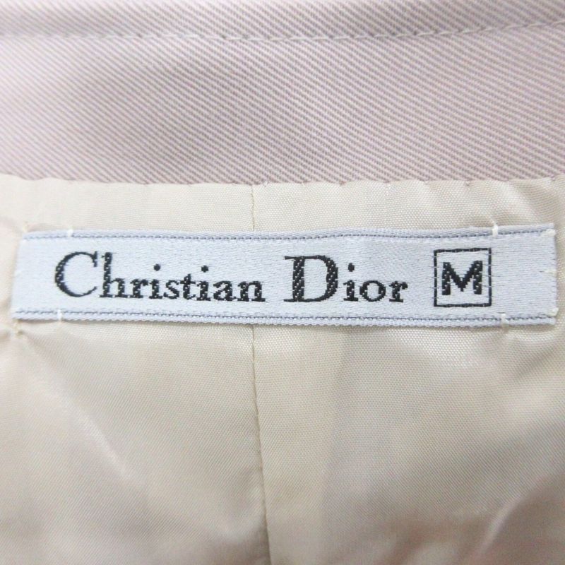 Christian DIOR Flared Center Pleated Skirt Bottoms Vintage M Pink Women's Used