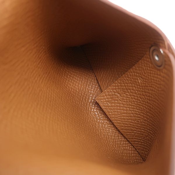 Hermes Coin Case Bastia Vaux Epson Gold Silver Hardware Never Used Brown