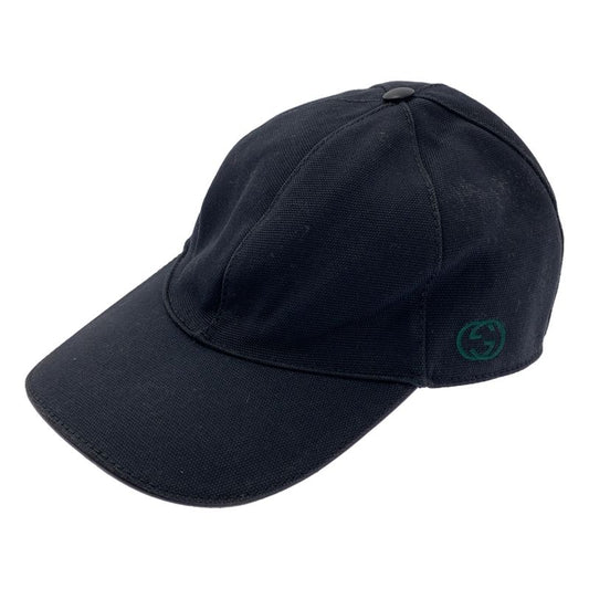 Gucci | Interlocking Logo Cap Hat | 58 | Black | Men's