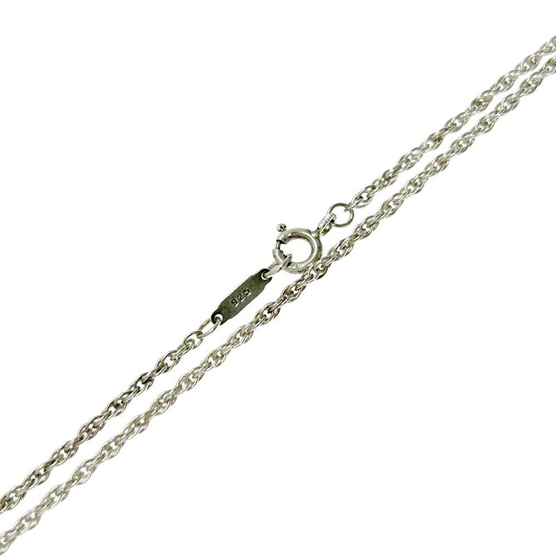 Tiffany & Co Silver Gold Twisted Heart Necklace 7.9g 925 750 Engraved 393969