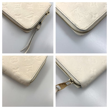 Louis Vuitton Monogram Empreinte Zippy Wallet Zipper Long Wallet M60546 White