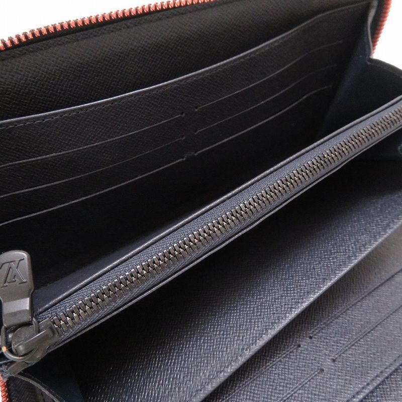 Louis Vuitton Monogram Ink Upside Down M62931 Zippy Organizer Navy Round Zipper