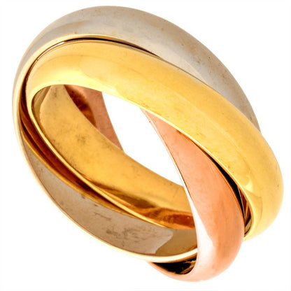 Cartier Trinity LM Ring #53 18K Yellow Gold 139g 18K Pink Gold 18K White Gold