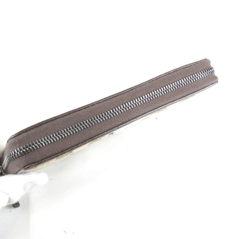 Gucci Round Zipper 307980 493075 Long Wallet In GG Canvas Brown