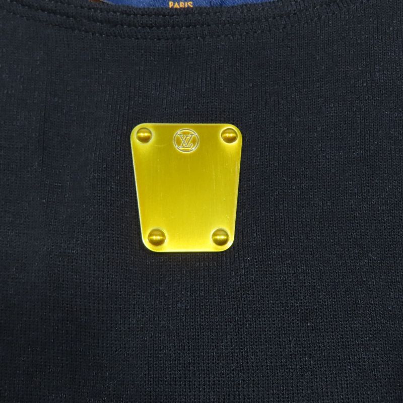 Unused 23ss Louis Vuitton Sleeveless Dress Logo Plate Modified Pullover S Black