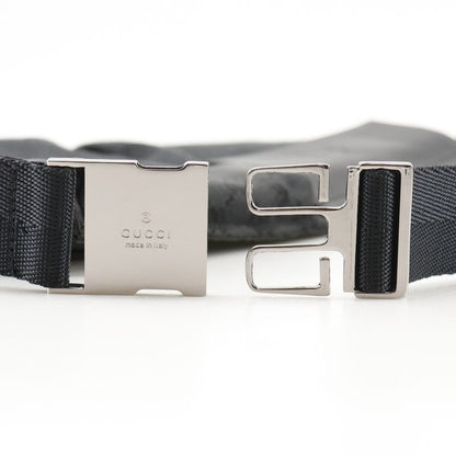 Gucci Body Bag 28566 GG Canvas And Leather Black Unisex Waist Bag