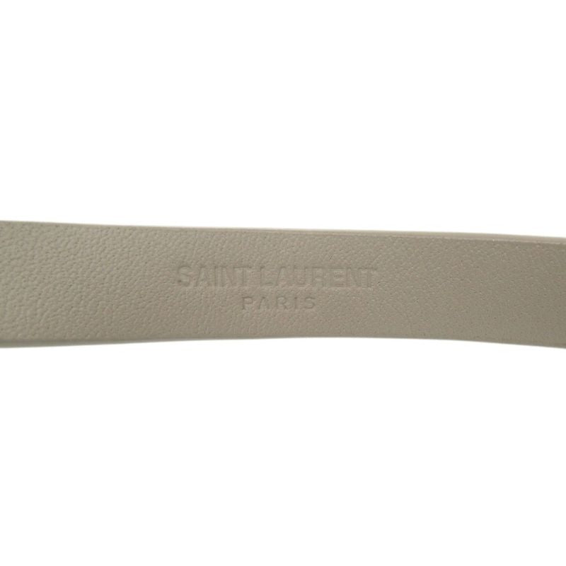 Yves Saint Laurent Opium Double Loop Bracelet 646558 Leather White 0736 YVES
