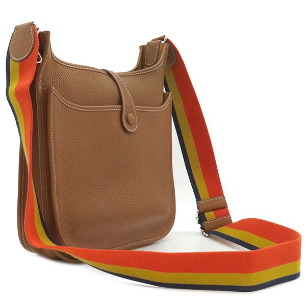 Hermes Shoulder Bag Evelyn 3 PM Amazon Taurillon Clemence Gold Silver Hardware