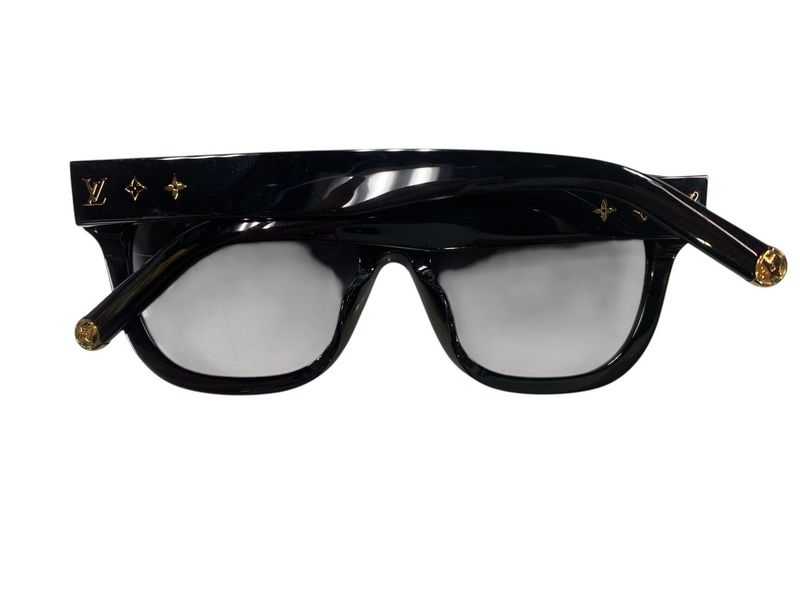 2505 Louis Vuitton Sunglass Es My Monogram Square 5417 Plastic Noir Black Gold