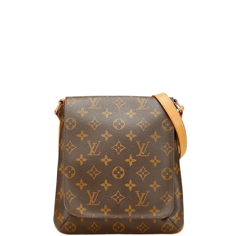 Louis Vuitton Monogram Musette Salsa Short M51258 Brown PVC Leather Women Louis