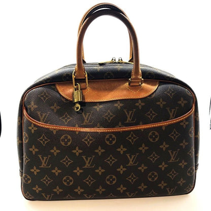 Louis Vuitton M47270 Deauville Monogram Handbag Boston Bag Leather Ladies