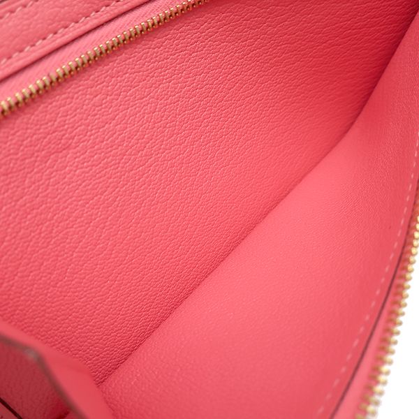 Hermes Long Wallet Bearn Souffle Chèvre Rose Lipstick Gold Hardware Bifold