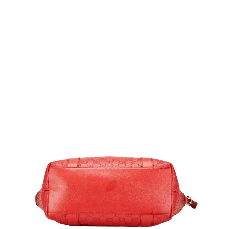 Guccissima Bamboo Handbag Shoulder Bag 2WAY 339548 Red Leather Ladies Gucci