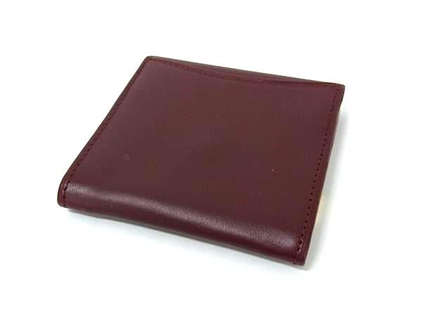 Cartier Must Line Leather Coin Case Coin Purse Men's Bordeaux Bp2870