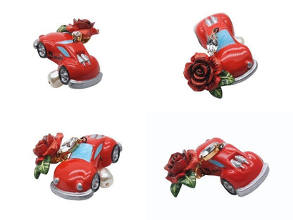 Dolce & Gabbana Earrings Faux Pearl Rhinestone Rose — view 6