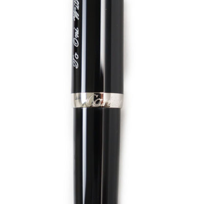 Cartier Roadster Twist Ballpoint Pen With Blue Gemstone Black Silver With Box