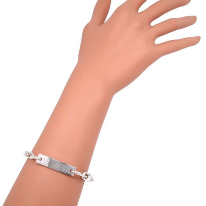 Gucci Logo Plated Silver 925 Unisex 19.8g Bracelet