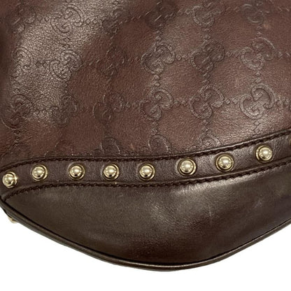 Gucci Shoulder Bag Striped Horsebit Sherry 153691 Dark Brown Green And Red