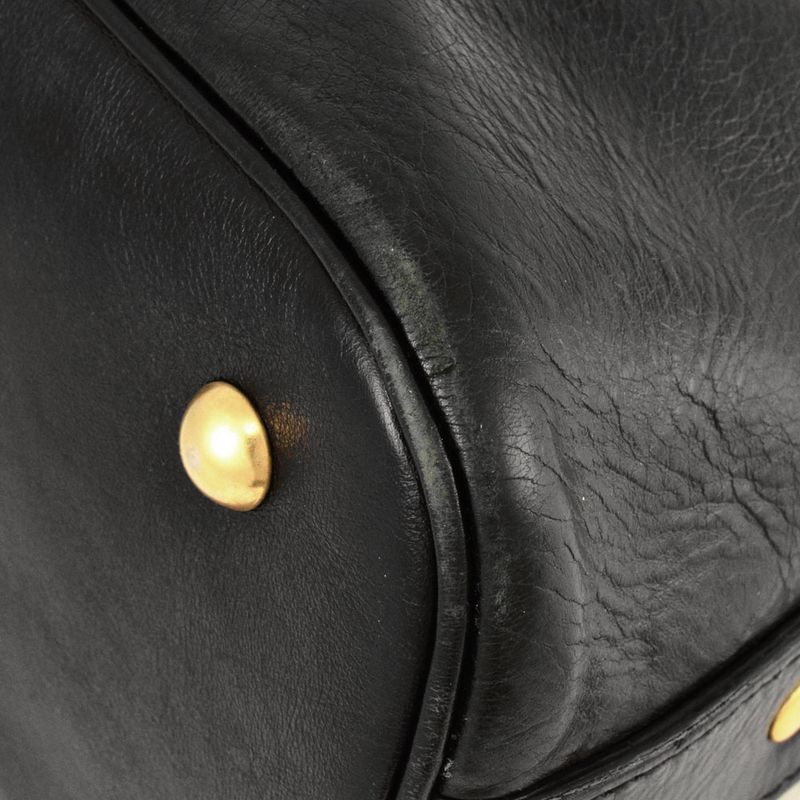Saint Laurent Handbag Leather 156464 Black Rive Gauche YSL Tote Bag Women