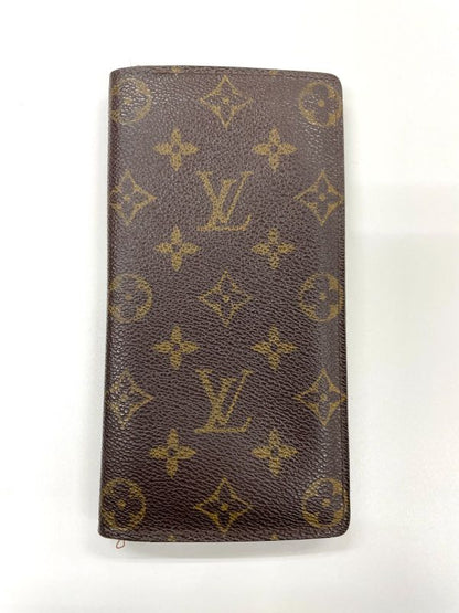 Louis Vuitton Monogram Portefeuille Brazza Long Wallet Folded M66540 Brown Made