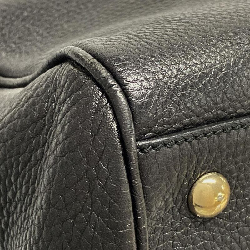 Gucci Bamboo Shopper Tote Bag 323660 Black Leather