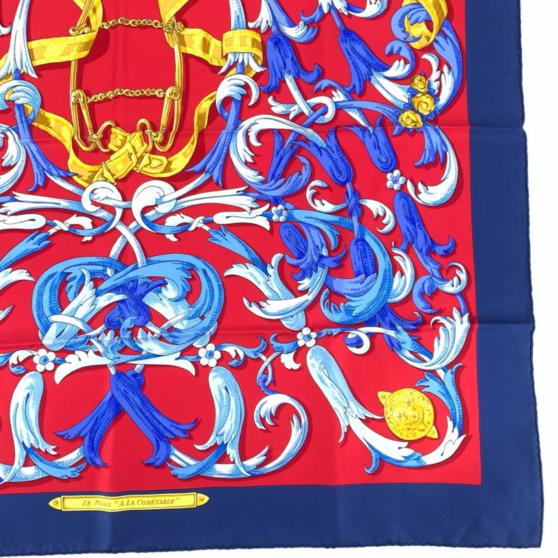 Hermes Carre 90 Lemors A LA Conetable Gag Grace Silk Scarf