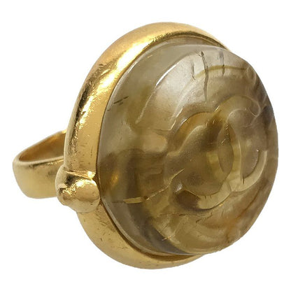 Chanel - Coco Mark Gold 99A Gripoa Candy Stone Ring - Gold - Women's