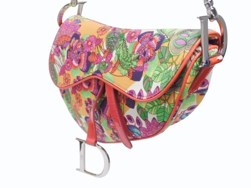 Dior Saddle Bag Flower All Over Print Galliano — view 4