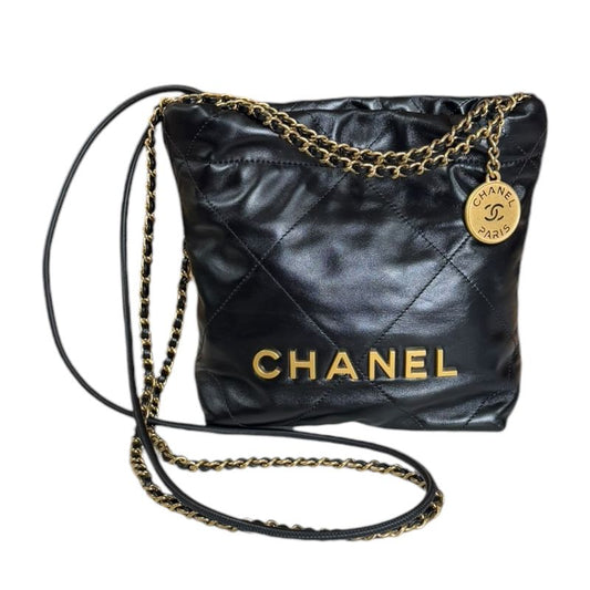 Chanel Mini Handbag Chanel 22 Shoulder Bag As3980 Black Ladies Chanel