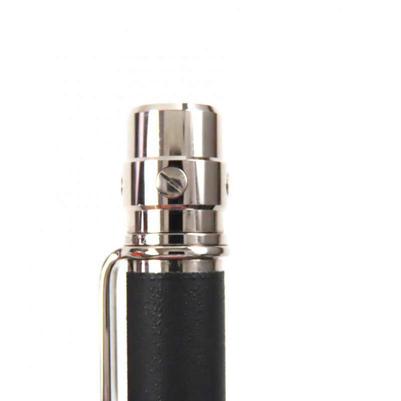 Cartier Santos Twist Ballpoint Pen Matte Black Silver With Box And Case Made