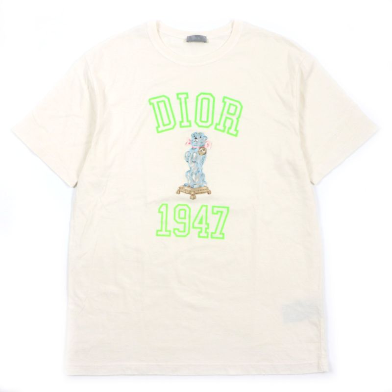  DIOR Homme 24SS 483j635a0817 Bobby Cotton Nylon Logo Damaged Relaxed Fit Crew