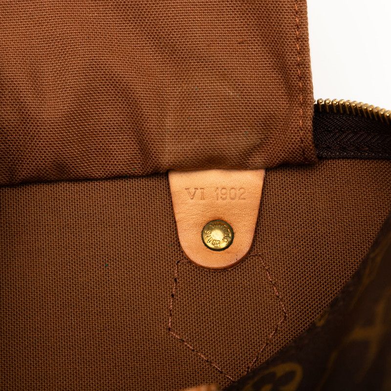 Louis Vuitton Monogram Speedy 30 M41526 Brown PVC Leather Women Louis Vuitton