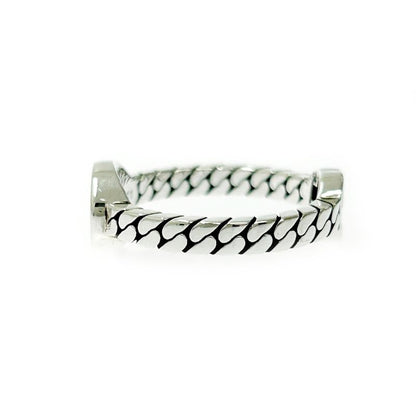 Gucci Silver Interlocking G Ring 3.3g 925 Engraved 399847 Ring