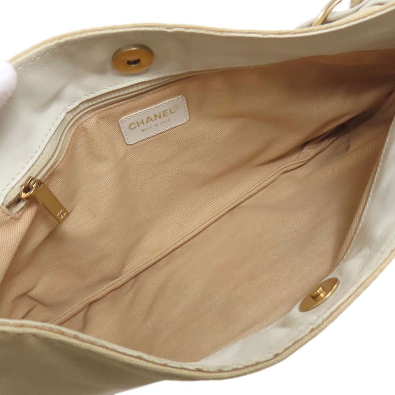 Chanel Coco Mark Gold Hardware Handbag Canvas Calf Women