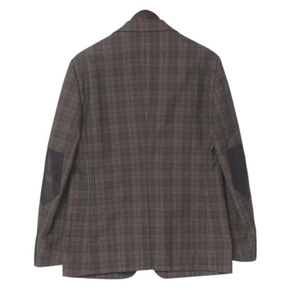 Hermes Tailored Jacket Size 52 Single Jacket Bleather Check 2B Made In Italy