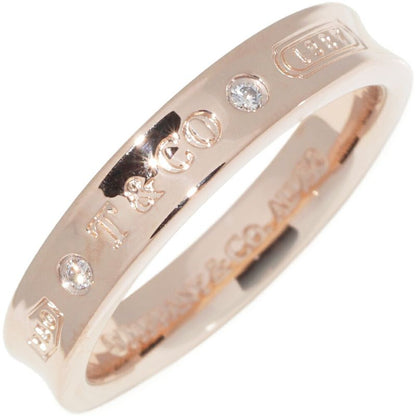 Tiffany & Co Ring 18K Pink Gold Diamond 2P 1837 Narrow Ring