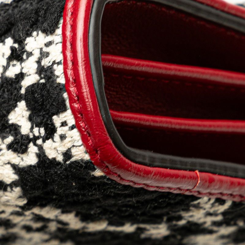 Gucci GG Dionysus Chain Shoulder Bag Wallet Bag 401231 Black Red Tweed Leather