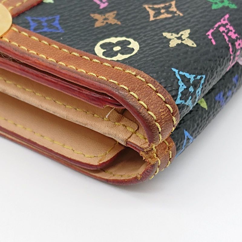 Louis Vuitton Multicolor Folded Wallet Porte Monet Vieux Carte Cles Di Black