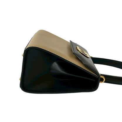 Celine Circle Logo Hardware Calf Leather 2-Way Handbag Shoulder