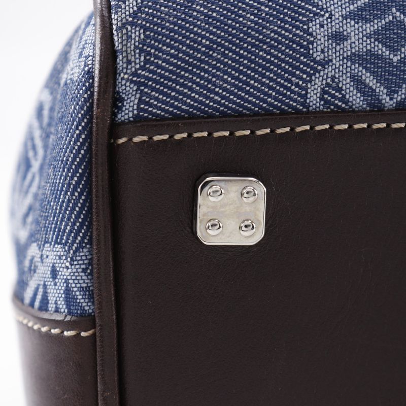 Loewe Anagram Mini Boston Denim Blue Women's Handbag