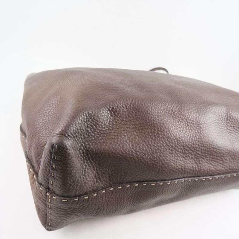 Fendi Selleria Calf Brown Unisex Tote Bag