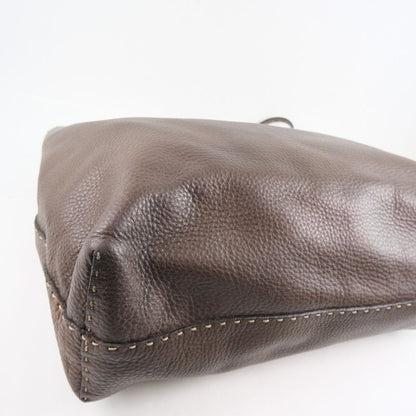 Fendi Selleria Calf Brown Unisex Tote Bag