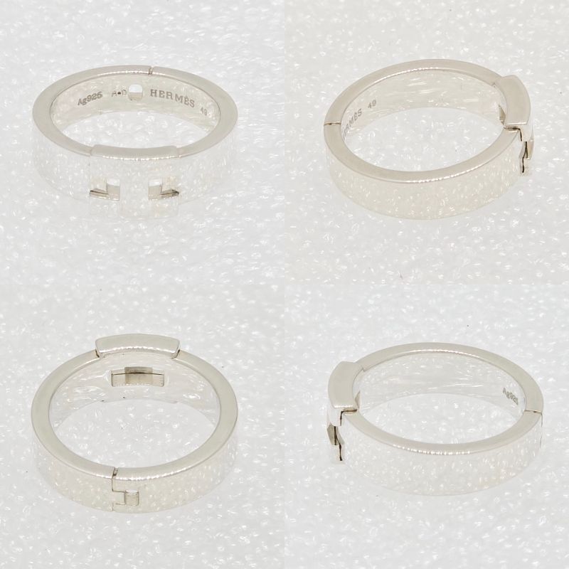 Hermes New Hercules Ring 49 Approx Size 9 Engraved A And D H Logo Star Ring