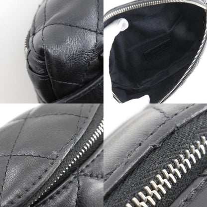 Chanel Matelasse Belt Bag Uniform Lambskin Black Women's Waist Bag