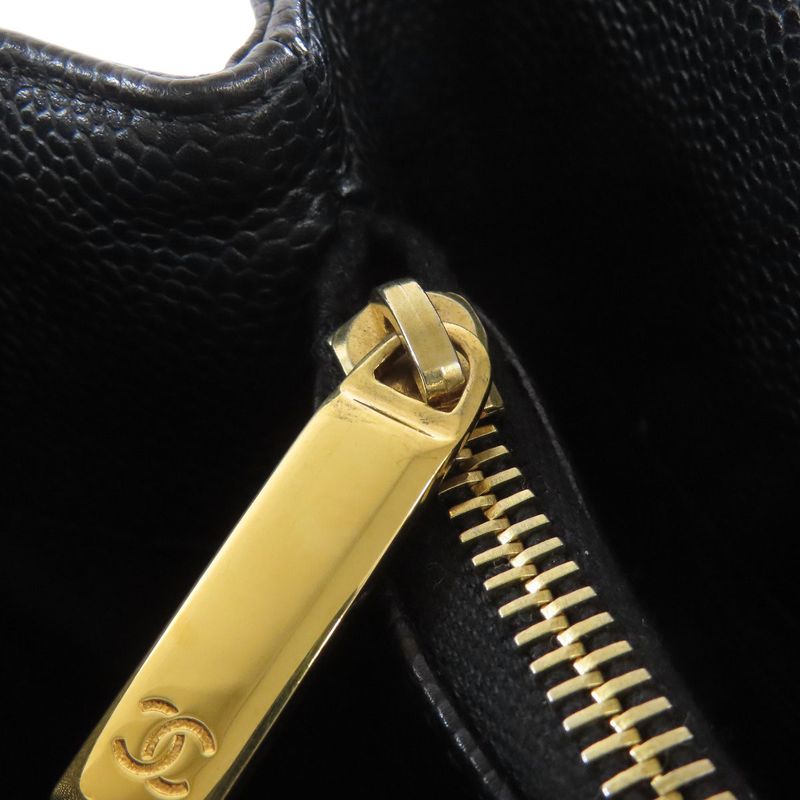 Chanel GTS Chain Tote Coco Mark Gold Hardware Tote Bag Grained Calfskin Women