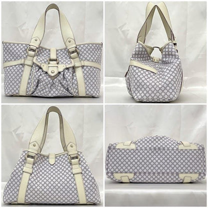 Celine Tote Bag White Purple Pastel Color Macadam Excellent Condition