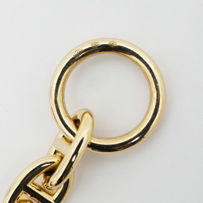 Hermes Chaine D'ancre PM Necklace 750 YG Yellow Gold 43 Pieces 109.6g