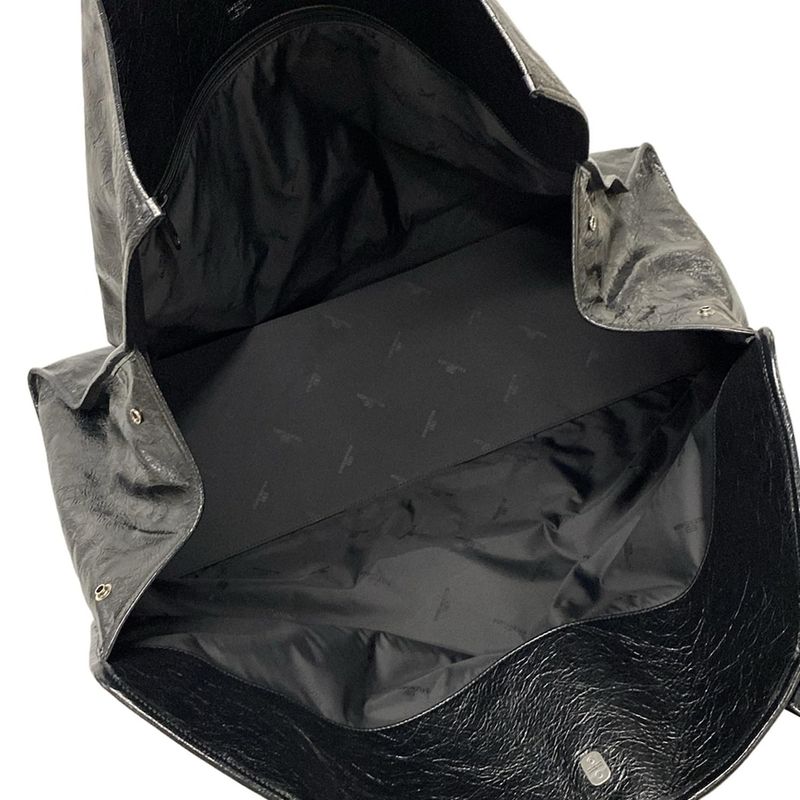 Balenciaga Tote Bag Shopper Garment Tote Bag 811607 Black Crinkled Lambskin