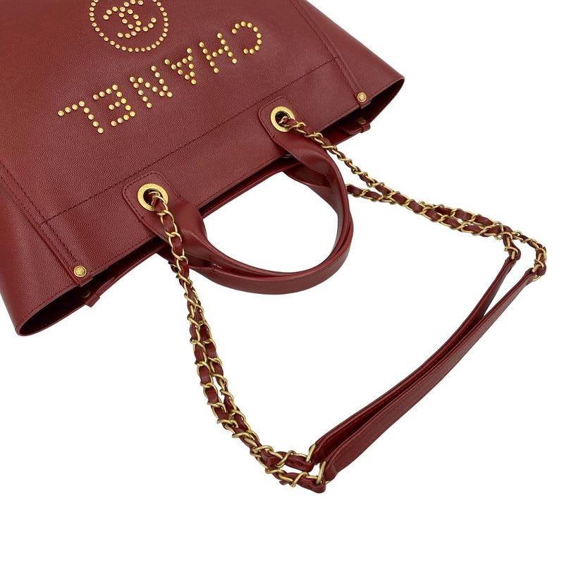 Chanel Chanel Deauville Caviar Leather 2-Way Handbag Semi-shoul