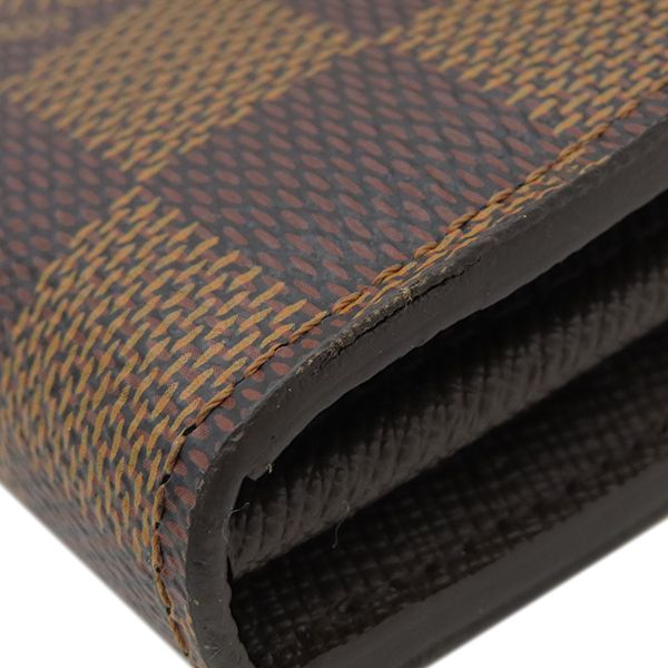 Louis Vuitton Long Wallet Portefeuille Sarah Damier Canvas Damier Ebene Gold